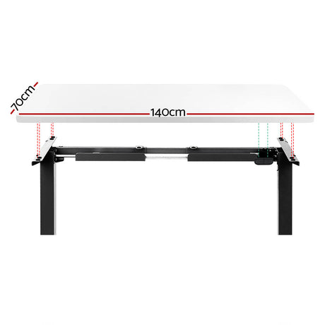 Artiss Electric Height Adjustable Standing Desk Rustic Brown Walnut or Black — Allure Home Collections