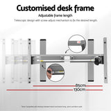 Artiss Electric Height Adjustable Desk Frame 70kg Load Black Grey or White — Allure Home Collections