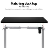 Artiss Electric Height Adjustable Desk Frame 70kg Load Black Grey or White — Allure Home Collections