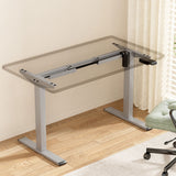 Artiss Electric Height Adjustable Desk Frame 70kg Load Black Grey or White — Allure Home Collections