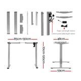 Artiss 140cm Electric Height Adjustable Desk White Oak or White — Allure Home Collections