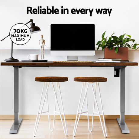 Artiss 140cm Electric Height Adjustable Desk White Oak or White — Allure Home Collections
