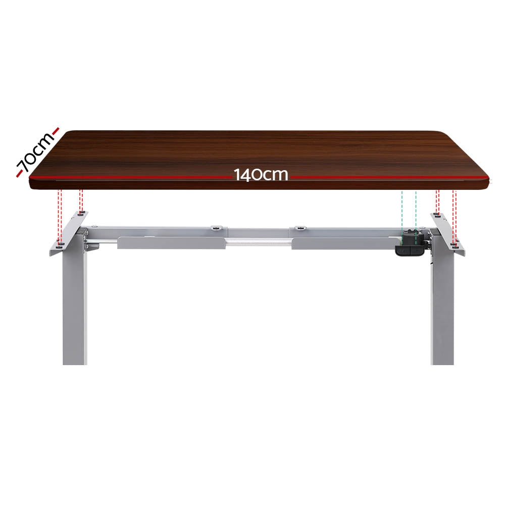 Artiss 140cm Electric Height Adjustable Desk White Oak or White — Allure Home Collections