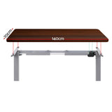 Artiss 140cm Electric Height Adjustable Desk White Oak or White — Allure Home Collections