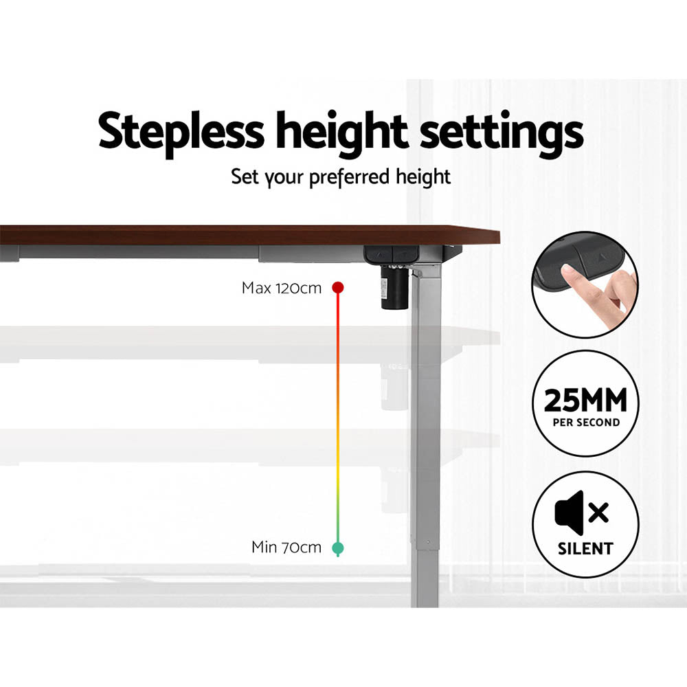 Artiss 140cm Electric Height Adjustable Desk White Oak or White — Allure Home Collections