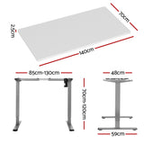Artiss 140cm Electric Height Adjustable Desk White Oak or White — Allure Home Collections
