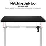 Artiss Electric Height Adjustable Desk Frame 70kg Load Black Grey or White — Allure Home Collections