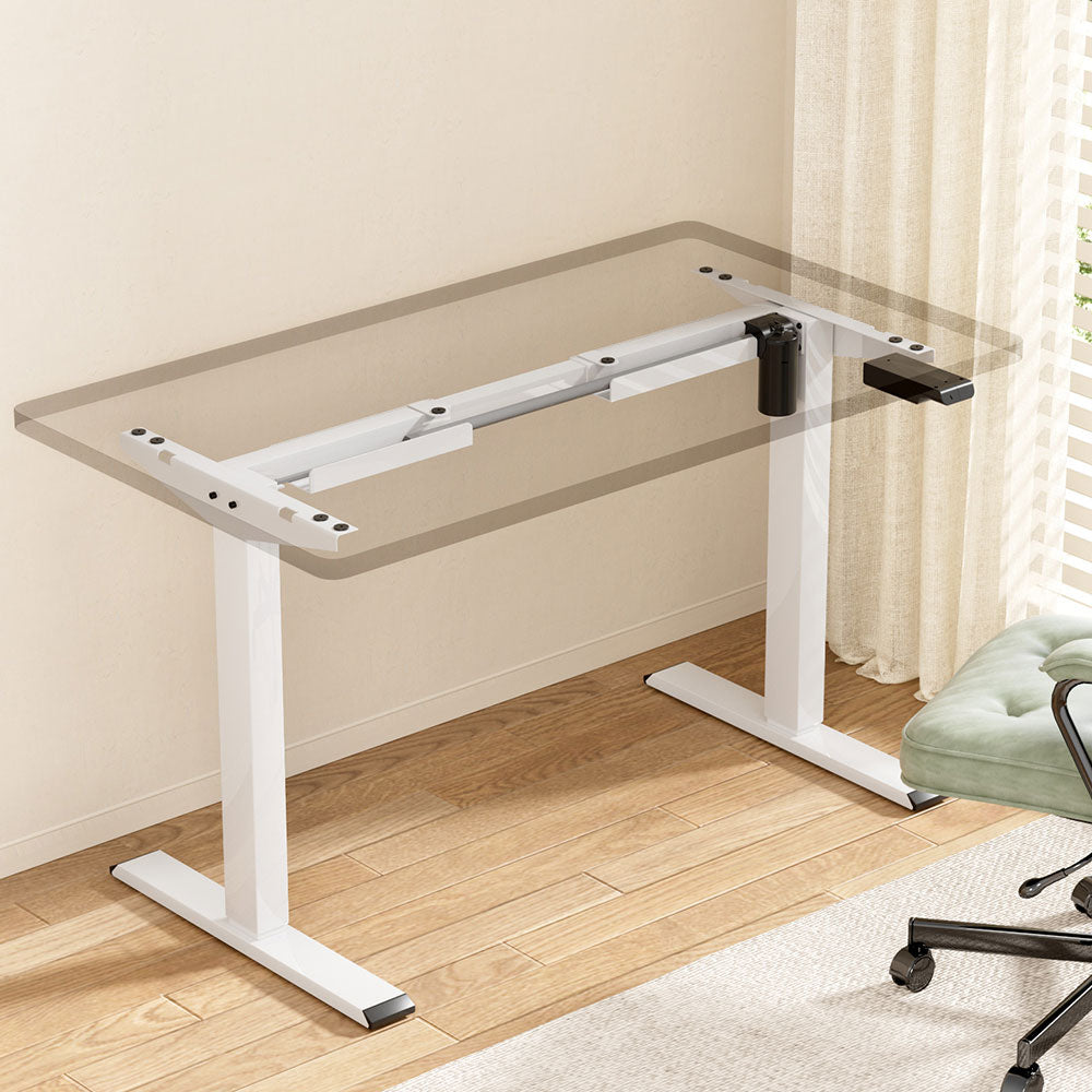 Artiss Electric Height Adjustable Desk Frame 70kg Load Black Grey or White — Allure Home Collections