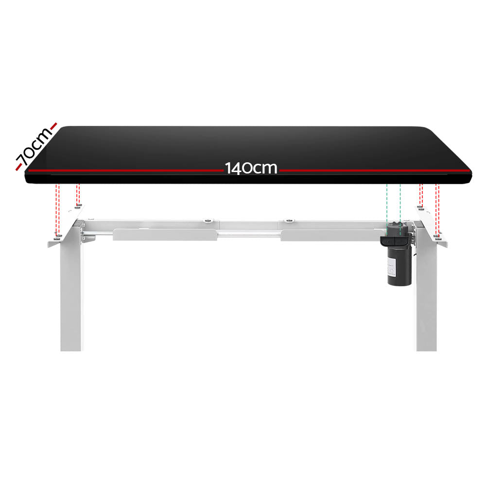 Artiss Electric Height Adjustable Standing Desk White Black or White Oak — Allure Home Collections