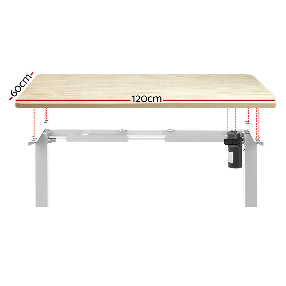 Artiss Motorised Sit-Stand Adjustable Desk Walnut White or Black — Allure Home Collections
