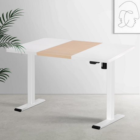 Artiss Motorised Sit-Stand Adjustable Desk Walnut White or Black — Allure Home Collections