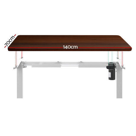 Artiss Electric Height Adjustable Standing Desk White Black or White Oak — Allure Home Collections