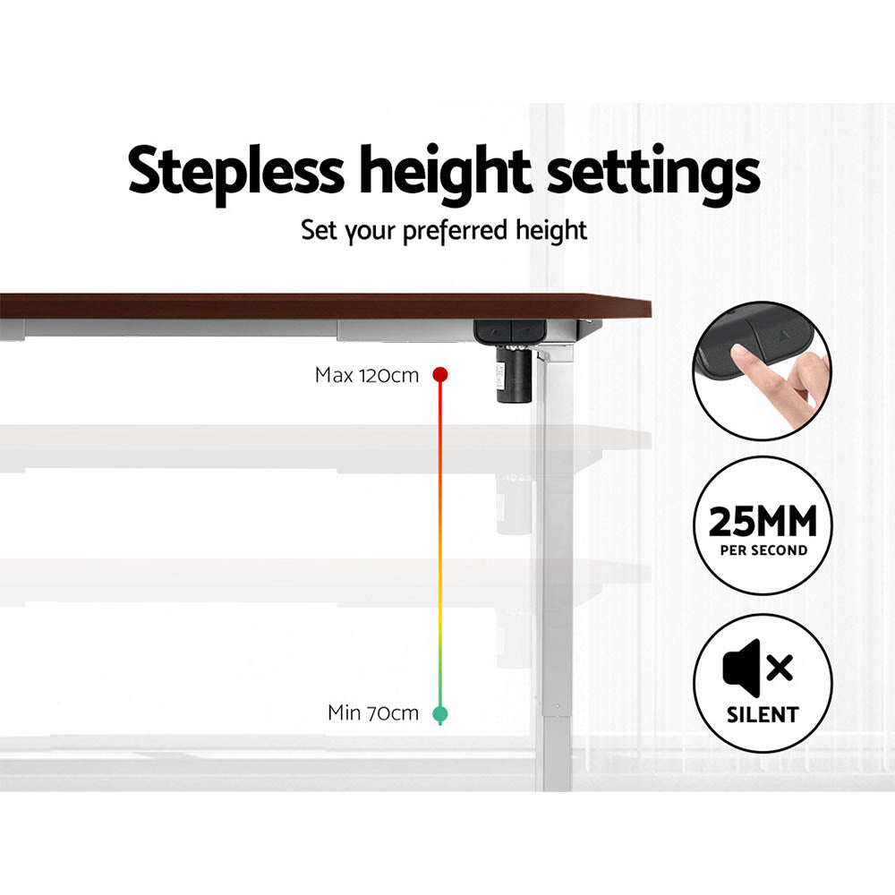 Artiss Electric Height Adjustable Standing Desk White Black or White Oak — Allure Home Collections