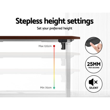 Artiss Electric Height Adjustable Standing Desk White Black or White Oak — Allure Home Collections