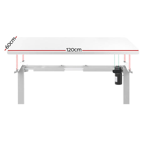 Artiss Motorised Sit-Stand Adjustable Desk Walnut White or Black — Allure Home Collections