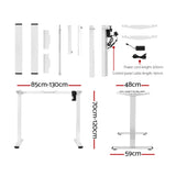 Artiss Electric Height Adjustable Standing Desk White Black or White Oak — Allure Home Collections