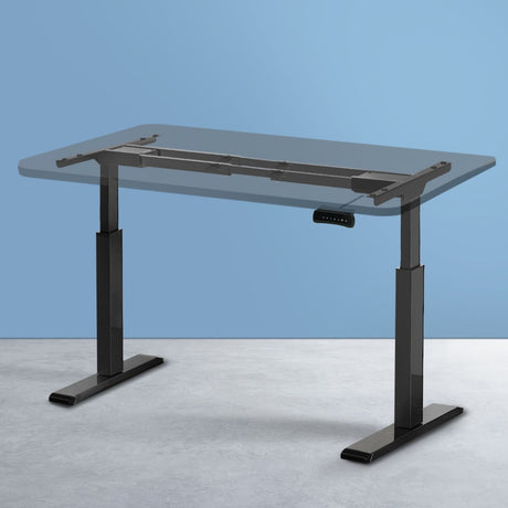 Artiss Dual Motor Motorised Standing Desk Frame Only Black — Allure Home Collections