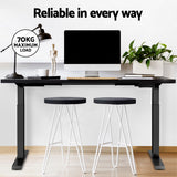 Artiss Dual Motor Electric Height Adjustable Desk Rustic Brown Oak or Walnut — Allure Home Collections