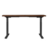 Dickson rustic brown standing desk in a home office