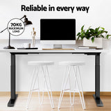 Artiss Dual Motor Electric Height Adjustable Desk Walnut White Oak or Rustic Brown — Allure Home Collections