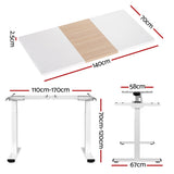 Scullin Electric Standing Desk, White 140cm