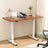 Artiss Dual Motor Electric Height Adjustable Desk with Digital Control Rustic Brown White Oak or Walnut — Allure Home Collections