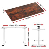 Artiss Dual Motor Height Adjustable Desk Black White or Walnut — Allure Home Collections