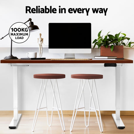 Artiss Dual Motor Height Adjustable Desk Black White or Walnut — Allure Home Collections