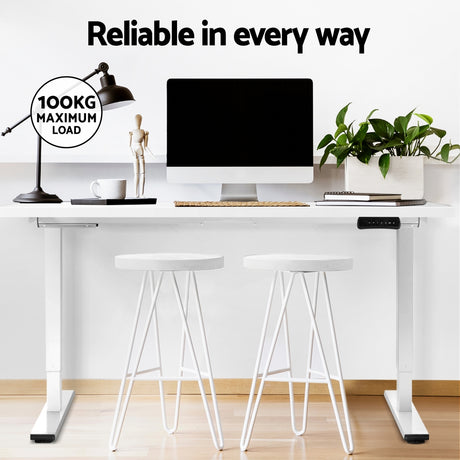 Artiss 140cm Dual Motor Height Adjustable Desk Rustic Brown White Oak or Walnut — Allure Home Collections