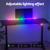 Artiss Motorised Gaming Desk with RGB Lighting Electric Height Adjustment Black or White — Allure Home Collections