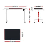 Artiss Motorised Gaming Desk with RGB Lighting Electric Height Adjustment Black or White — Allure Home Collections