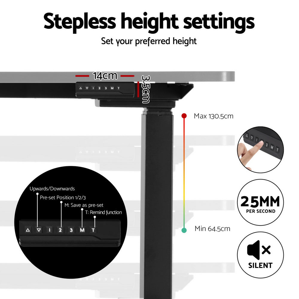 Artiss L-Shaped Motorised Standing Desk Frame
