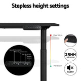 Artiss Motorised Adjustable Height Standing Desk Black or Rustic Brown — Allure Home Collections