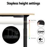 Artiss Motorised Electric Adjustable Standing Desk White Oak Black or Rustic Brown — Allure Home Collections