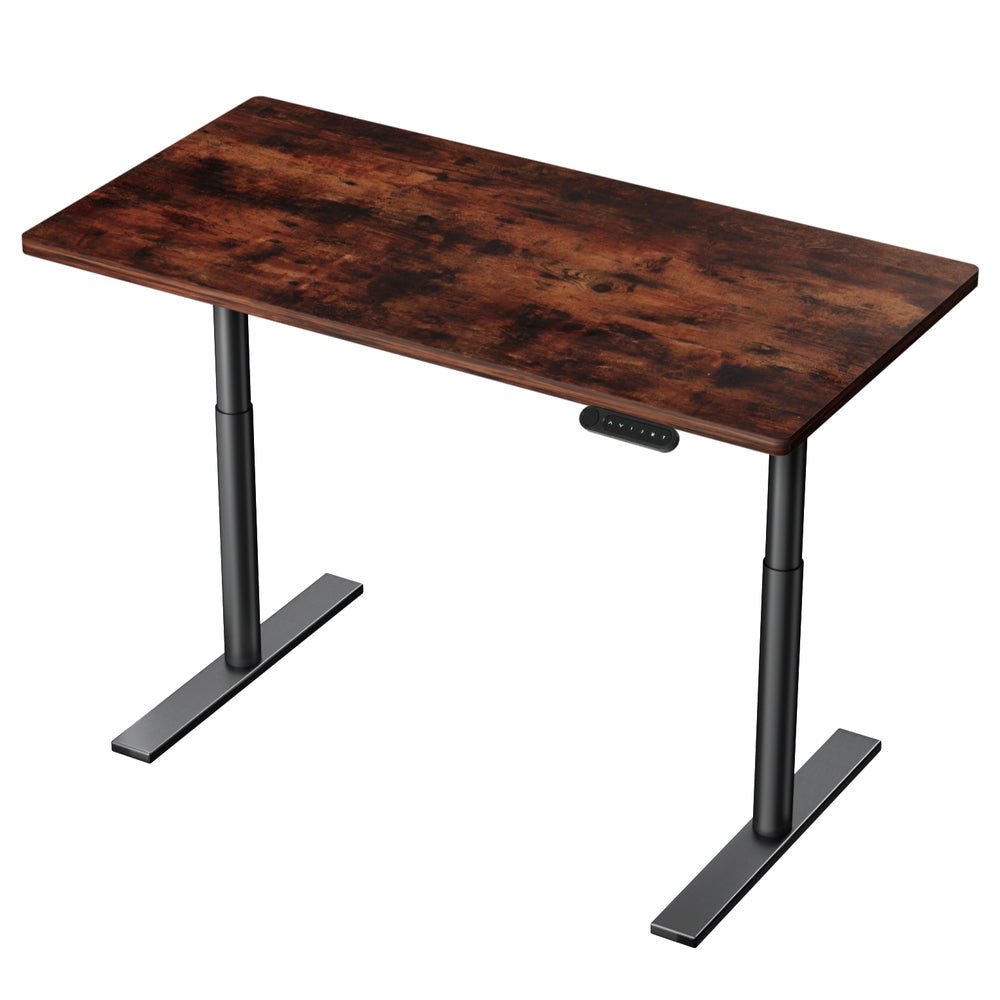 Artiss Motorised Electric Adjustable Standing Desk White Oak Black or Rustic Brown — Allure Home Collections