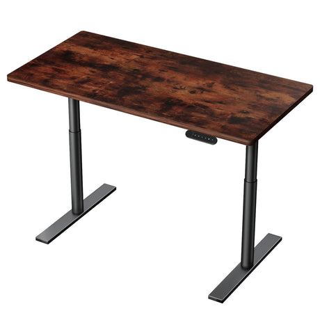 Artiss Motorised Electric Adjustable Standing Desk White Oak Black or Rustic Brown — Allure Home Collections