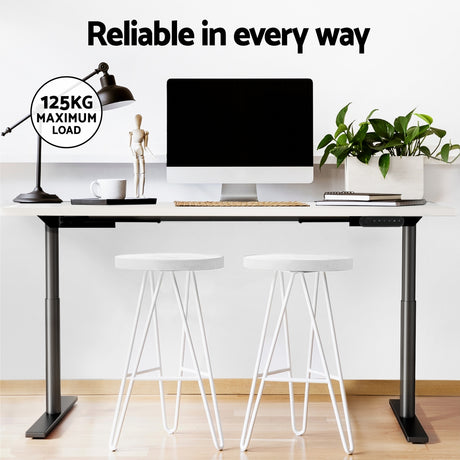 Artiss Motorised Electric Adjustable Standing Desk White Oak Black or Rustic Brown — Allure Home Collections