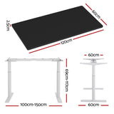 Artiss Dual Motor Sit-Stand Desk Black or White Oak — Allure Home Collections
