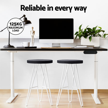Artiss Dual Motor Sit-Stand Desk Black or White Oak — Allure Home Collections