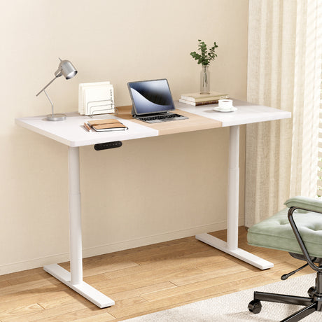 Artiss Dual Motor Sit-Stand Desk Black or White Oak — Allure Home Collections