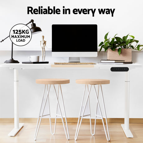 Artiss Dual Motor Sit-Stand Desk Black or White Oak — Allure Home Collections