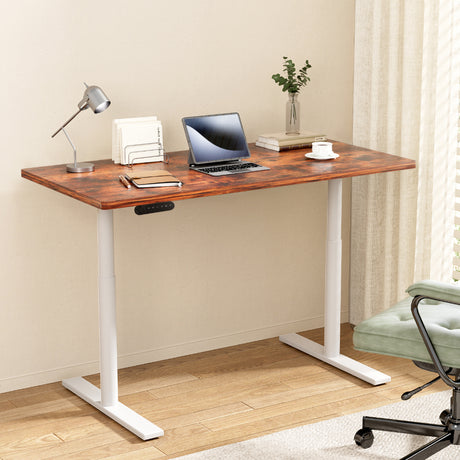 Artiss Dual Motor Sit-Stand Desk Black or White Oak — Allure Home Collections