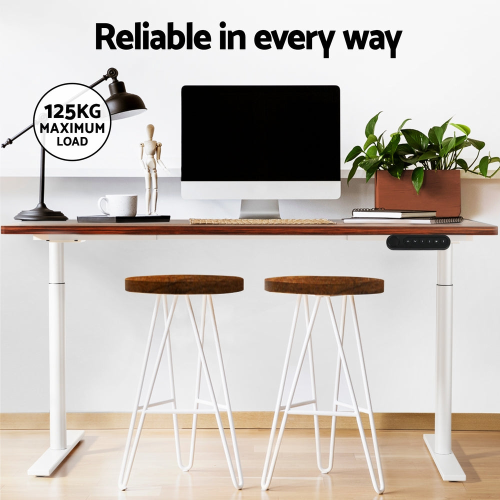 Artiss Dual Motor Sit-Stand Desk Black or White Oak — Allure Home Collections