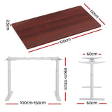 Artiss Dual Motor Sit-Stand Desk Black or White Oak — Allure Home Collections