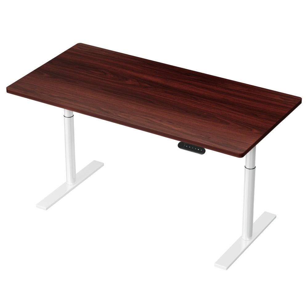 Artiss 140cm Motorised Height Adjustable Standing Desk Black White Oak or Rustic Brown — Allure Home Collections