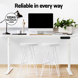 Artiss 140cm Motorised Height Adjustable Standing Desk Black White Oak or Rustic Brown — Allure Home Collections