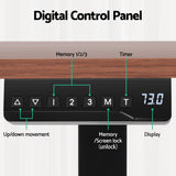 Bunbury Electric Standing Desk, 140cm, Dual Motor, Walnut/Black