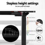 Artiss L-Shaped Motorised Standing Desk 160CM Black