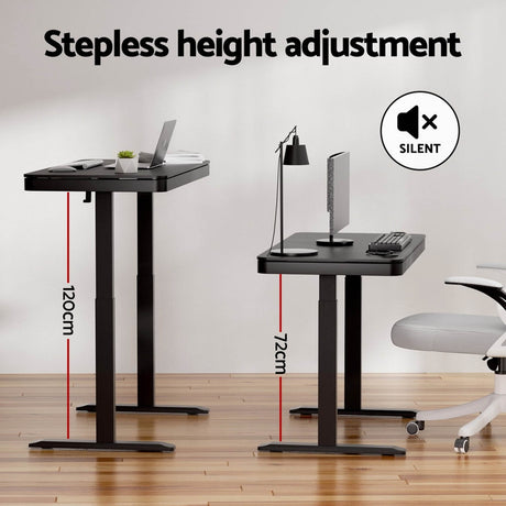 Artiss Electric Dual Motor Standing Desk with Integrated Drawer Natural or Black — Allure Home Collections