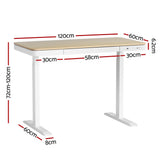 Artiss Electric Dual Motor Standing Desk with Integrated Drawer Natural or Black — Allure Home Collections